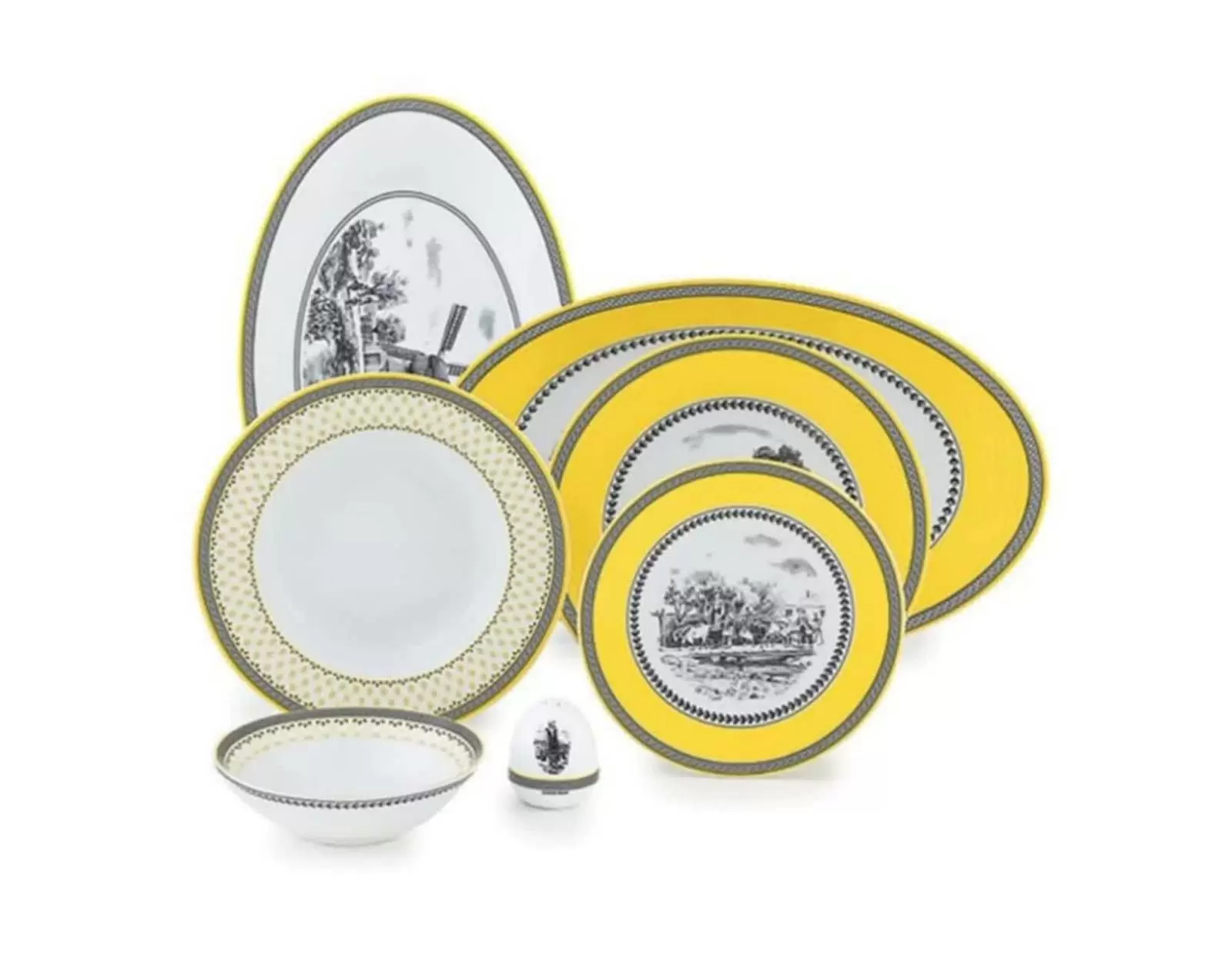 سرویس 28 پارچه چینی زرین-ایتالیا اف (گرد)-6 نفره-ویلیج-درجه یک کد: 009034